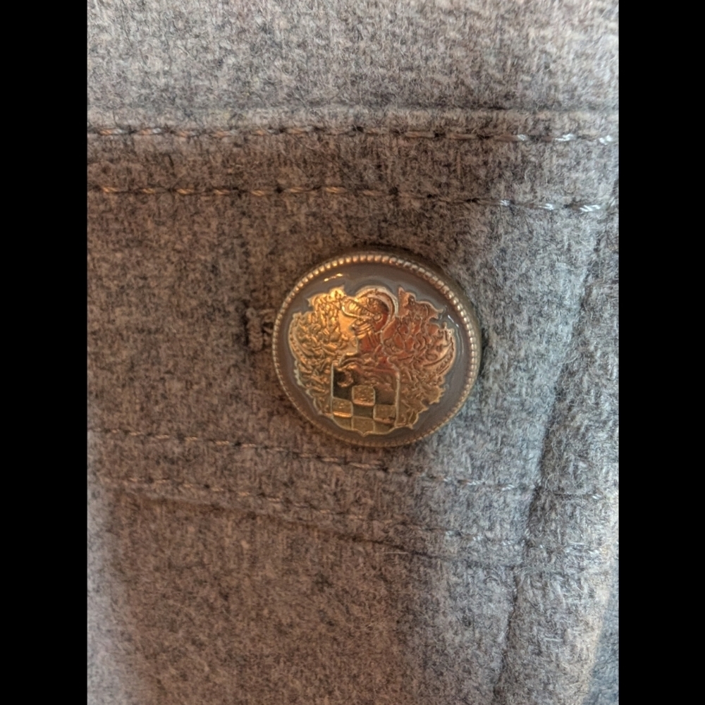 Vince Camuto Grey Wool Blend Double-Breasted Coat – Size Small - Picture 4 of 16